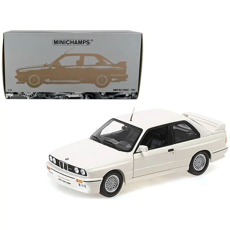 1987 Bmw M3 Street White 1/18 Diecast Model Car By Minichamps 1