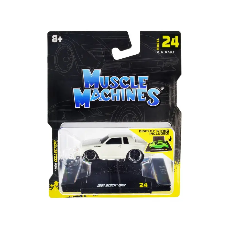 1987 Buick Gnx Pearl White 1/64 Diecast Model Car By Muscle Machines 1