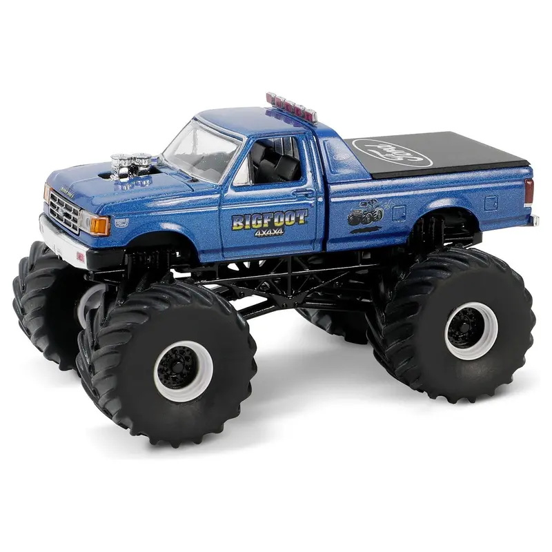 1987 Ford F-250 Monster Truck Blue Metallic "Bigfoot #6" "Kings Of Crunch" Series 15 1/64 Diecast Model Car By Greenlight 1