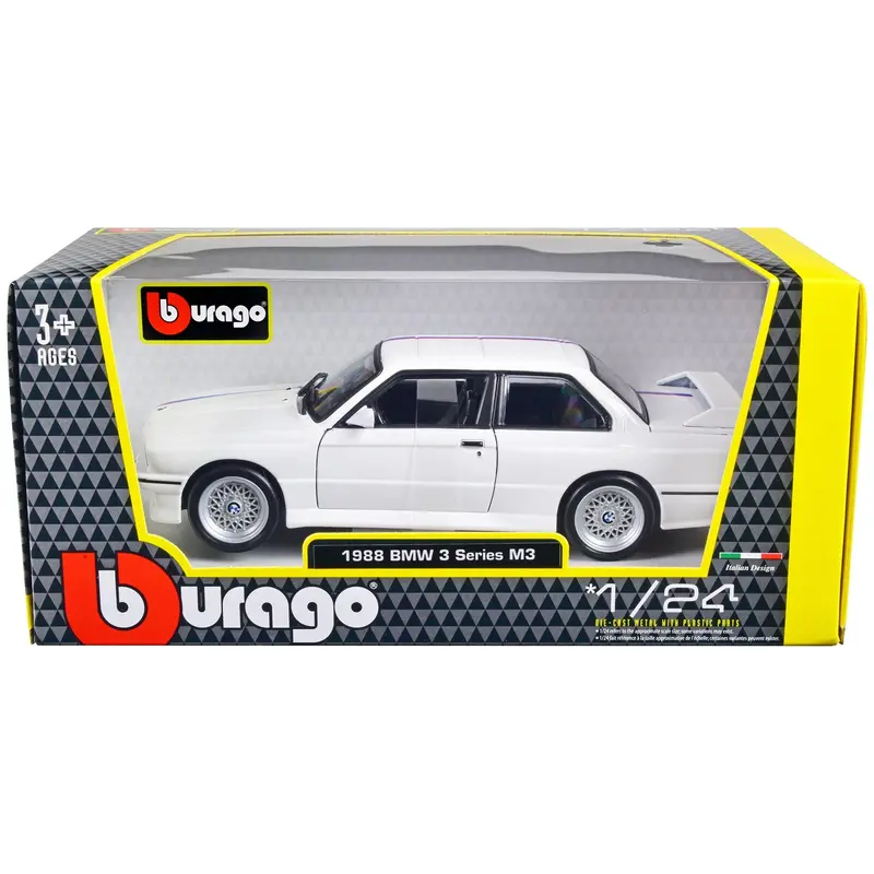 1988 Bmw 3 Series M3 E30 White 1/24 Diecast Model Car By Bburago 1