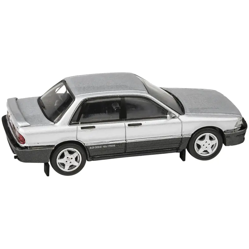 1988 Mitsubishi Galant Vr-4 Grace Silver Metallic And Chateau Silver 1/64 Diecast Model Car By Paragon Models 1