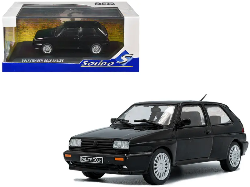 1989 Volkswagen Golf Rallye G60 Black 1/43 Diecast Model Car By Solido 1
