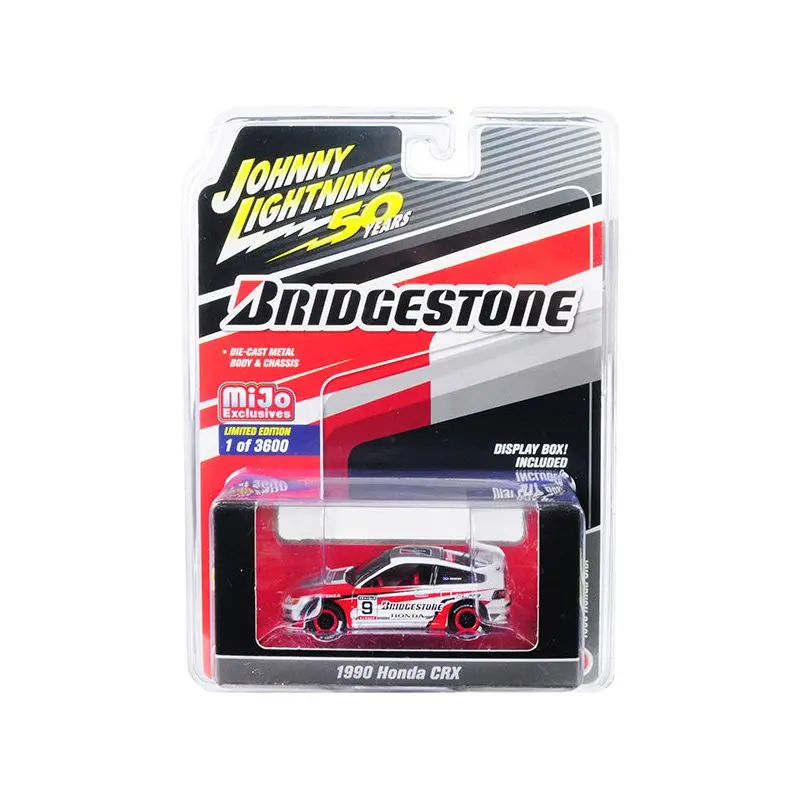 1990 Honda Crx #9 "Bridgestone" "Johnny Lightning 50Th Anniversary" Limited Edition To 3600 Pieces Worldwide 1/64 Diecast Model Car By Johnny Lightning 1