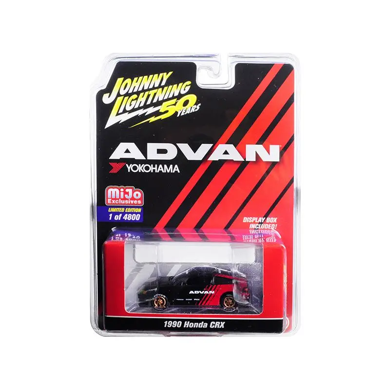 1990 Honda Crx "Advan Yokohama" "Johnny Lightning 50Th Anniversary" Limited Edition To 4800 Pieces Worldwide 1/64 Diecast Model Car By Johnny Lightning 1
