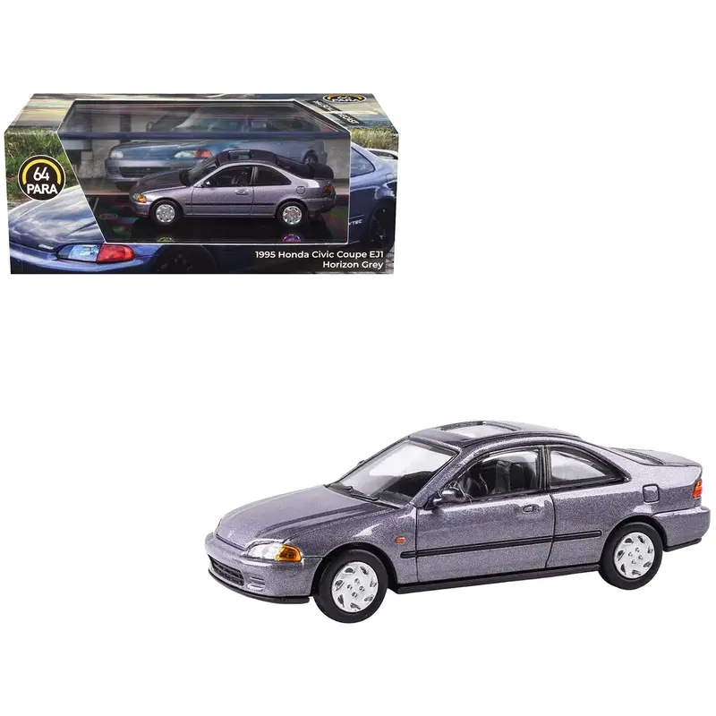 1995 Honda Civic Coupe Ej1 Horizon Gray Metallic With Sunroof 1/64 Diecast Model Car By Paragon 1