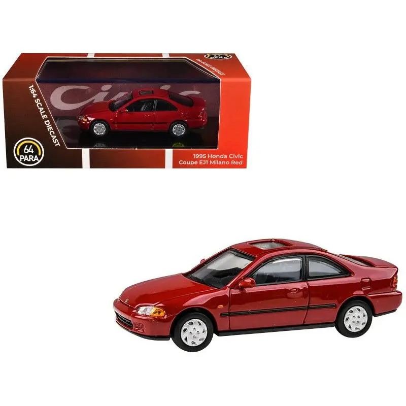 1995 Honda Civic Coupe Ej1 Milano Red 1/64 Diecast Model Car By Paragon Models 1
