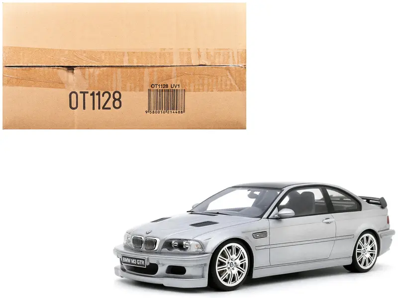 2001 Bmw E46 M3 Gtr Street Titan Silver Metallic 1/18 Model Car By Otto Mobile 1