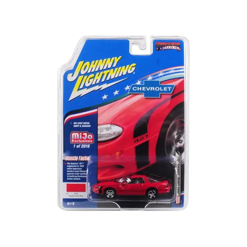 2002 Chevrolet Camaro Zl1 427 Red "Muscle Cars Usa" Limited Edition To 2016 Pieces Worldwide 1/64 Diecast Model Car By Johnny Lightning 1