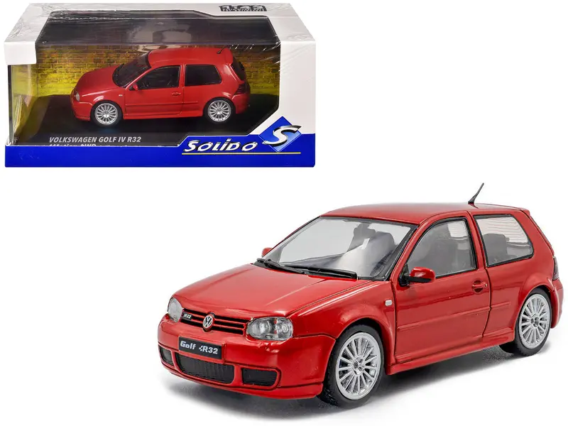 2003 Volkswagen Golf Iv R32 Toronto Red 1/43 Diecast Model Car By Solido 1