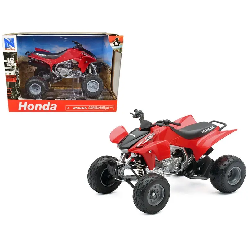2009 Honda Trx 450R Atv Red 1/12 Diecast Motorcycle Model By New Ray 1