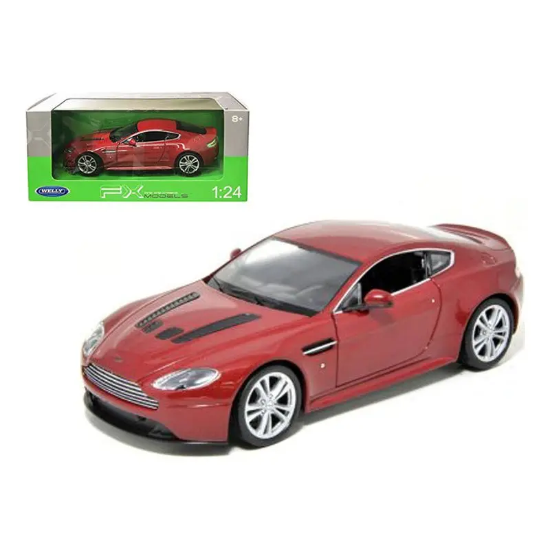 2010 Aston Martin V12 Vantage Red 1/24 Diecast Model Car By Welly 1