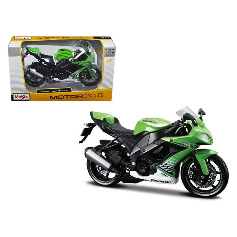 2010 Kawasaki Ninja Zx-10R Green 1/12 Diecast Motorcycle Model By Maisto 1