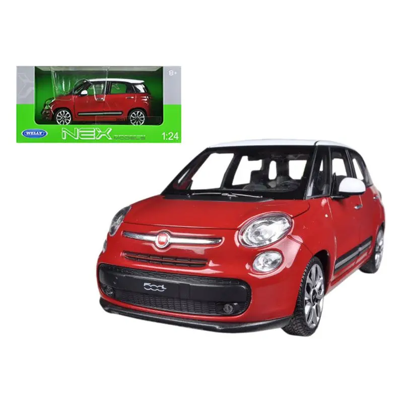2013 Fiat 500L Red 1/24 Diecast Car Model By Welly 1