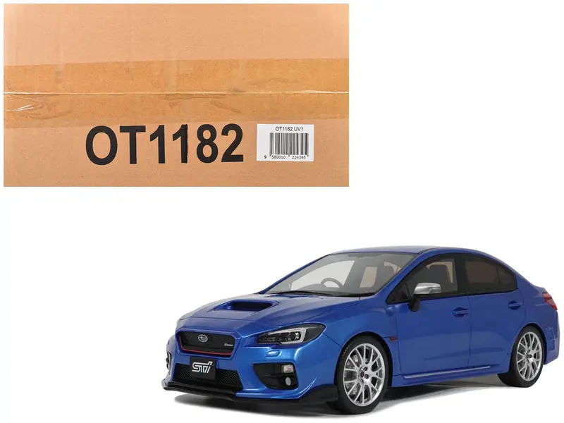 2015 Subaru Wrx Sti S207 Rhd (Right Hand Drive) Blue Pearl Metallic Limited Edition To 2000 Pieces Worldwide 1/18 Model Car By Otto Mobile 1