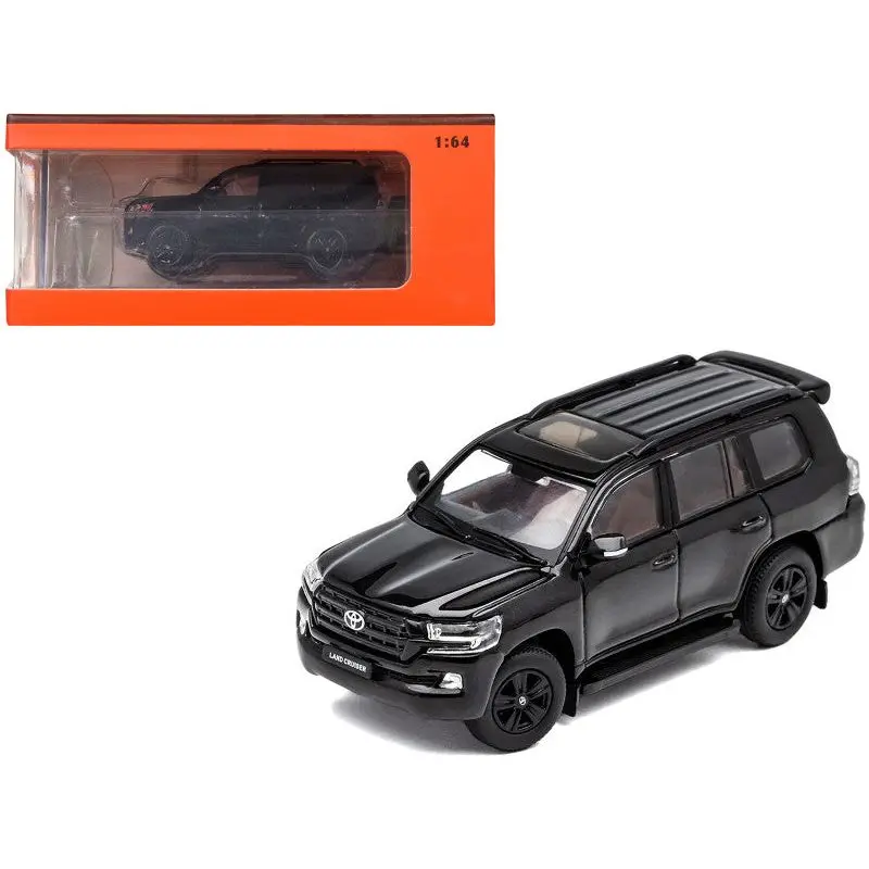 2015 Toyota Land Cruiser (200) Black With Roof Rack 1/64 Diecast Model Car By Gcd 1