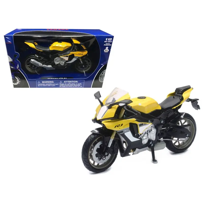 2016 Yamaha Yzf-R1 Yellow Motorcycle Model 1/12 By New Ray 1