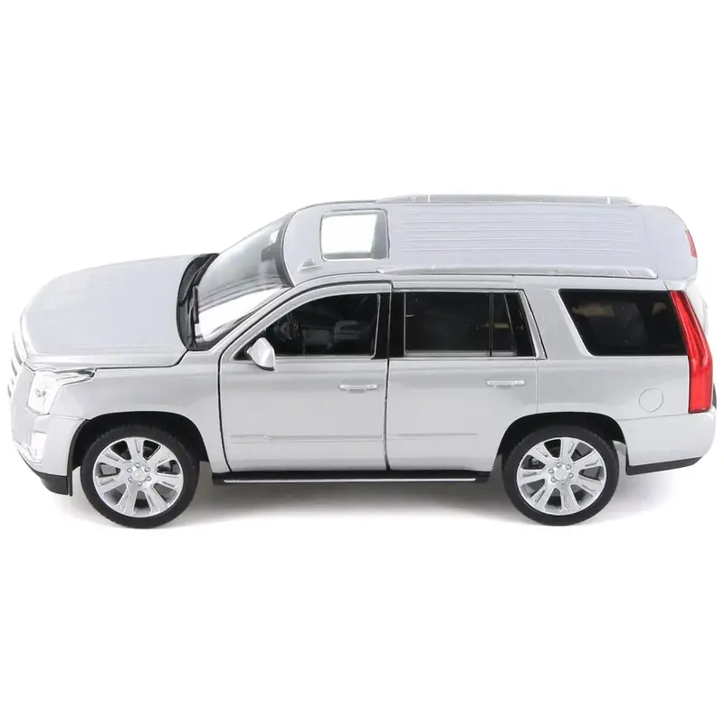 2017 Cadillac Escalade With Sunroof Silver Metallic 1/24-1/27 Diecast Model Car By Welly 1