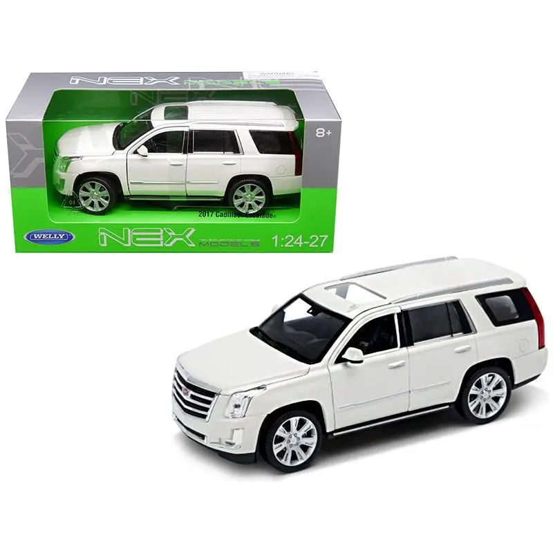 2017 Cadillac Escalade With Sunroof White 1/24-1/27 Diecast Model Car By Welly 1