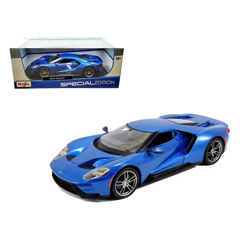 2017 Ford Gt Blue Metallic 1/18 Diecast Model Car By Maisto 1