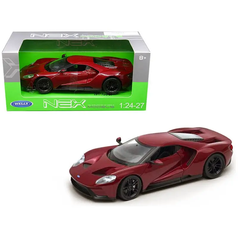 2017 Ford Gt Red 1/24 - 1/27 Diecast Model Car By Welly 1