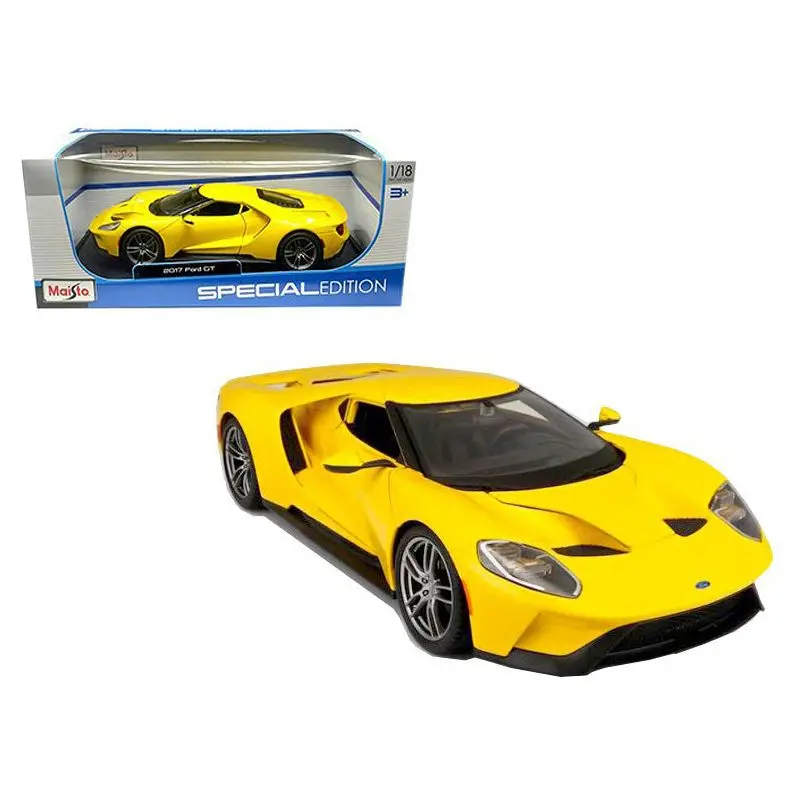 2017 Ford Gt Yellow 1/18 Diecast Model Car By Maisto 1