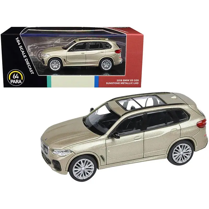 2018 Bmw X5 G05 With Sunroof Sunstone Gold Metallic 1/64 Diecast Model Car By Paragon Models 1