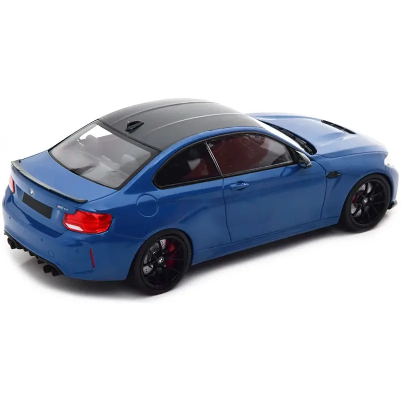2020 Bmw M2 Cs Blue Metallic With Carbon Top 1/18 Diecast Model Car By Minichamps 1
