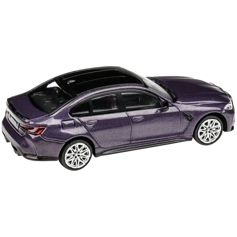 2020 Bmw M3 G80 Twilight Purple Metallic With Black Top 1/64 Diecast Model Car By Paragon 1