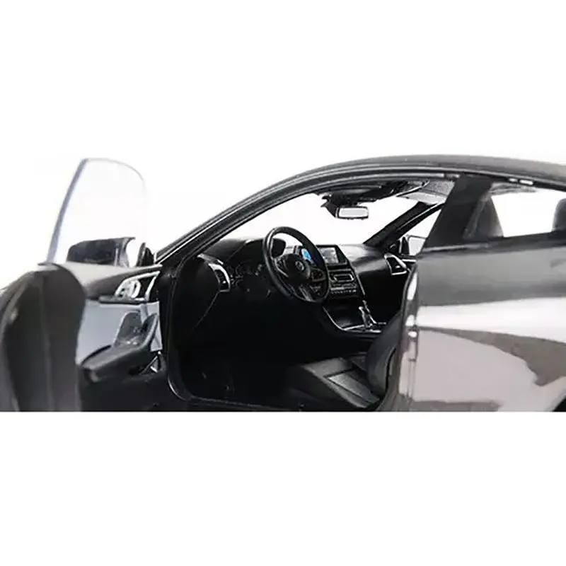 2020 Bmw M8 Coupe Gray Metallic With Carbon Top 1/18 Diecast Model Car By Minichamps 1