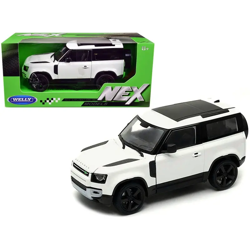 2020 Land Rover Defender Cream White "Nex Models" 1/26 Diecast Model Car By Welly 1