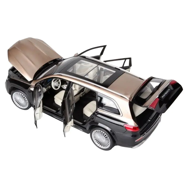 2020 Mercedes-Maybach Gls 600 Gold Metallic And Black With Sun Roof 1/18 Diecast Model Car By Paragon Models 1