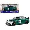 2021 Alfa Romeo Giulia Gta M #87 Green Metallic With Carbon Top And White Stripes "Nurburgring 1973" Tribute "Competition" Series 1/18 Diecast Model Car By Solido 1