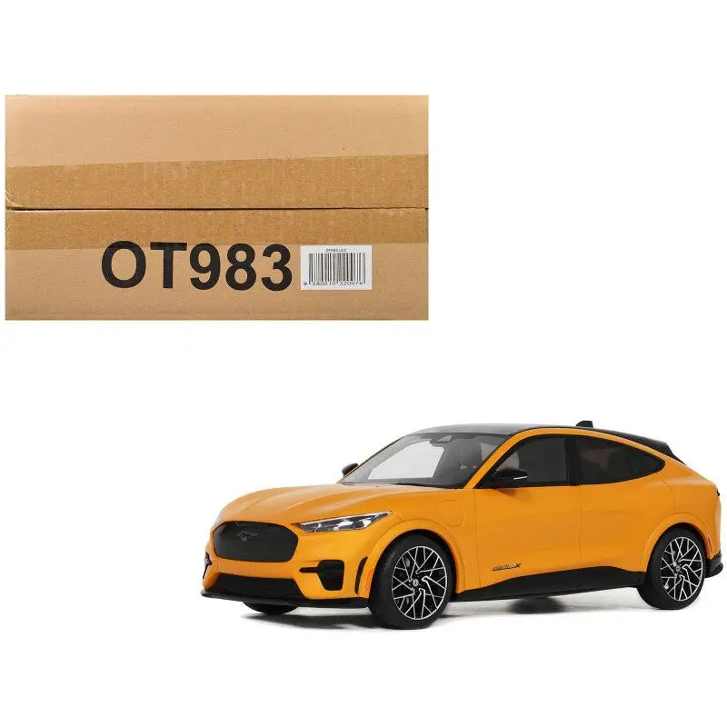 2021 Ford Mustang Mach E Gt Performance Cyber Orange With Black Top 1/18 Model Car By Otto Mobile 1