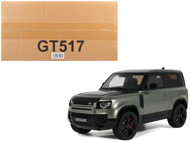 2021 Land Rover Defender 90 P400 X-Dynamic Hse Pangea Green Metallic 1/18 Model Car By Gt Spirit 1