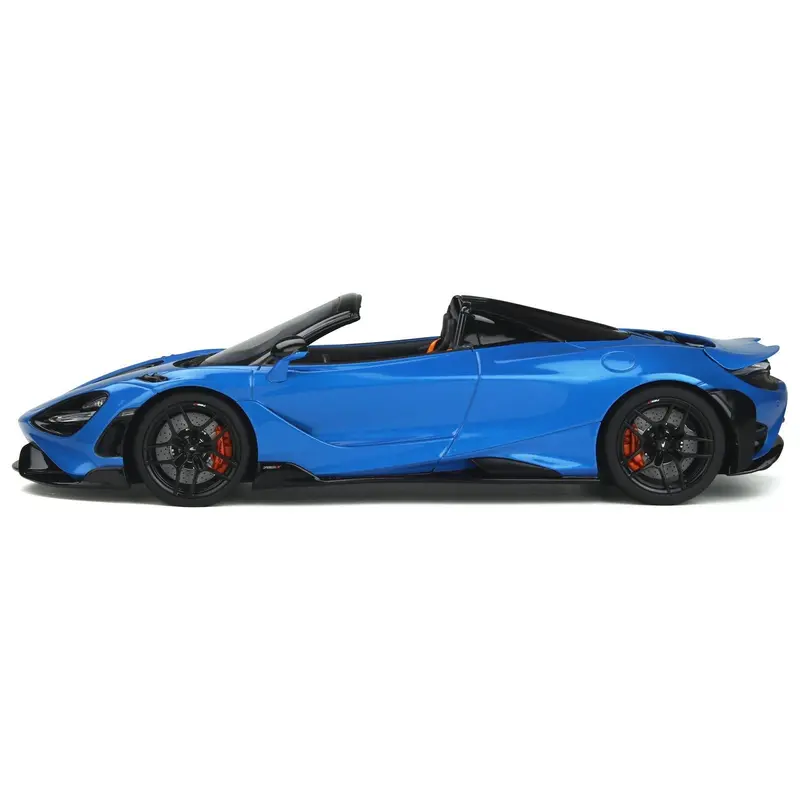 2021 Mclaren 765 Lt Spider Blue Metallic 1/18 Model Car By Gt Spirit 1
