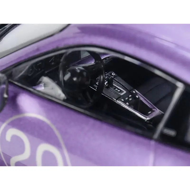 2021 Porsche 911 Turbo S With Sportdesign Package #20 Viola Purple Metallic With Silver Stripes Limited Edition To 504 Pieces Worldwide 1/18 Diecast Model Car By Minichamps 1