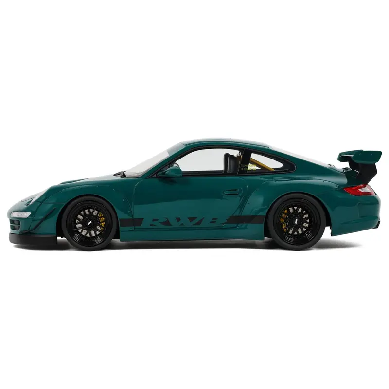 2021 Rwb Bodykit "Syunkashuto" Green With Black Stripes 1/18 Model Car By Gt Spirit 1
