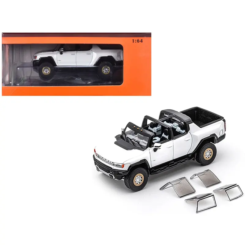 2022 Gmc Hummer Ev Pickup Truck White 1/64 Diecast Model Car By Gcd 1