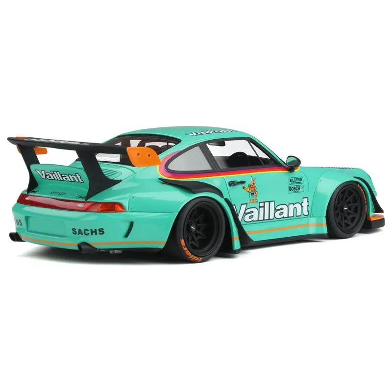 2022 Rwb Bodykit "Vaillant" Light Green With Graphics 1/18 Model Car By Gt Spirit 1
