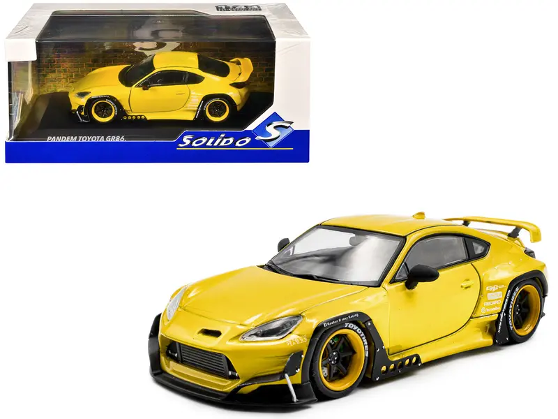 2022 Toyota Pandem Gr86 Yellow 1/43 Diecast Model Car By Solido 1