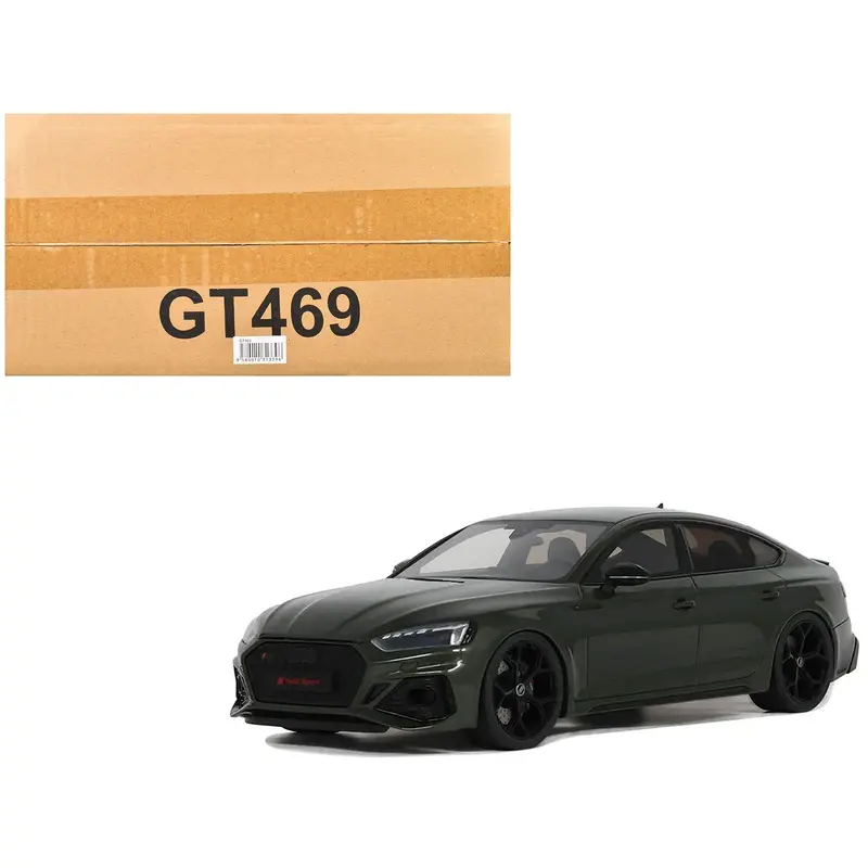 2023 Audi Rs 5 Competition Dark Green Metallic 1/18 Model Car By Gt Spirit 1