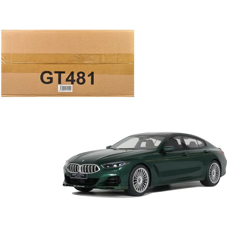 2023 Bmw Alpina B8 Gran Coupe Green Metallic 1/18 Model Car By Gt Spirit 1