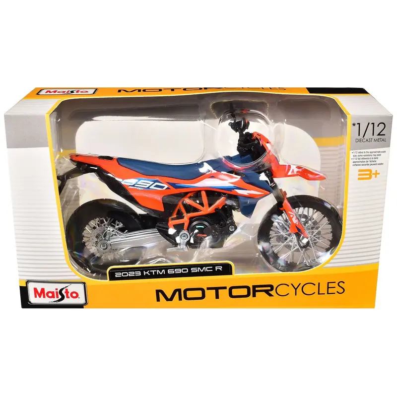 2023 Ktm 690 Smc R Orange And Blue 1/12 Diecast Motorcycle Model By Maisto 1