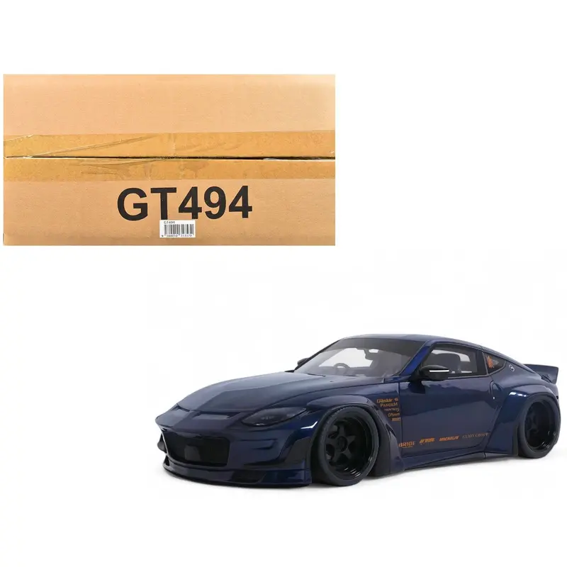 2023 Nissan 400Z By Pandem Rhd (Right Hand Drive) Midnight Blue 1/18 Model Car By Gt Spirit 1