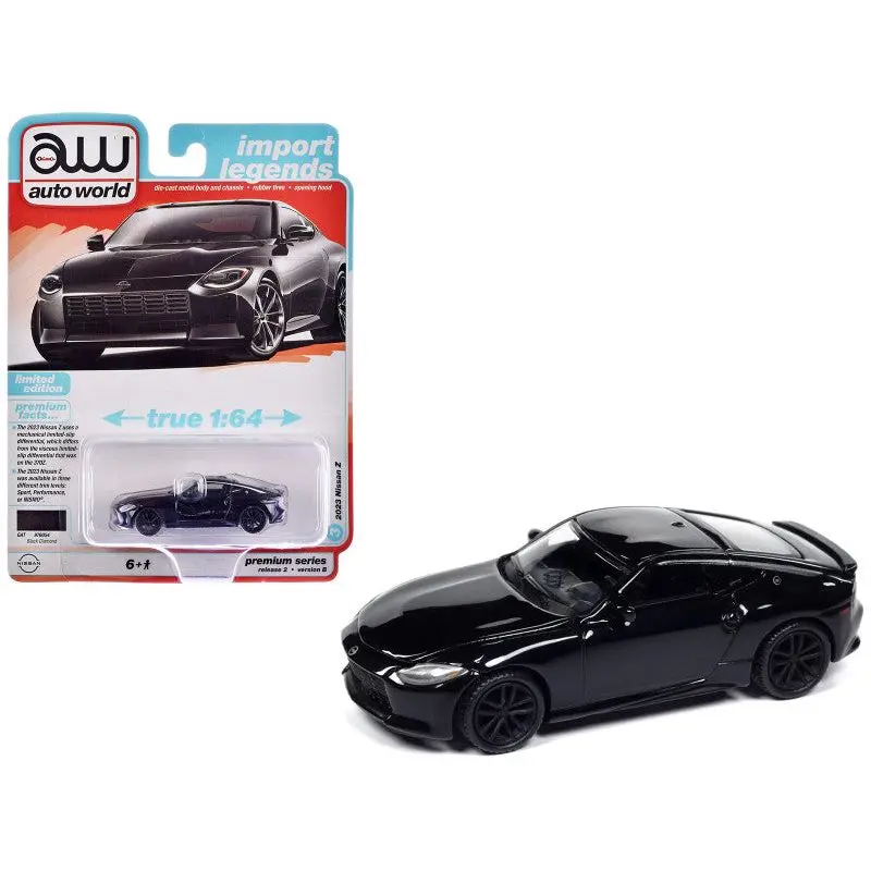 2023 Nissan Z Black Diamond "Import Legends" Series 1/64 Diecast Model Car By Auto World 1