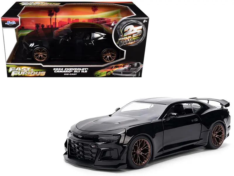 2024 Chevrolet Camaro Zl1 1Le Black "Fast X" (2023) Movie "Fast & Furious 25Th Anniversary" Series 1/24 Diecast Model Car By Jada 1