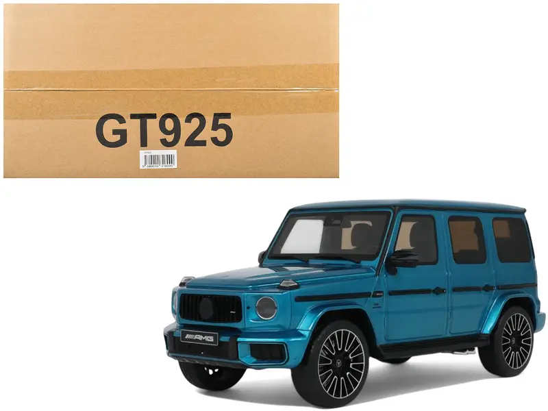 2024 Mercedes-Benz G 63 Amg Hyper Blue Magno Metallic 1/18 Model Car By Gt Spirit 1