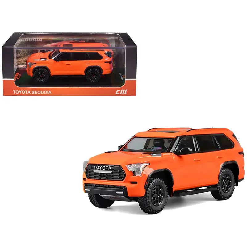 2024 Toyota Sequoia Solar Octane Orange 1/64 Diecast Model Car By Cm Model 1
