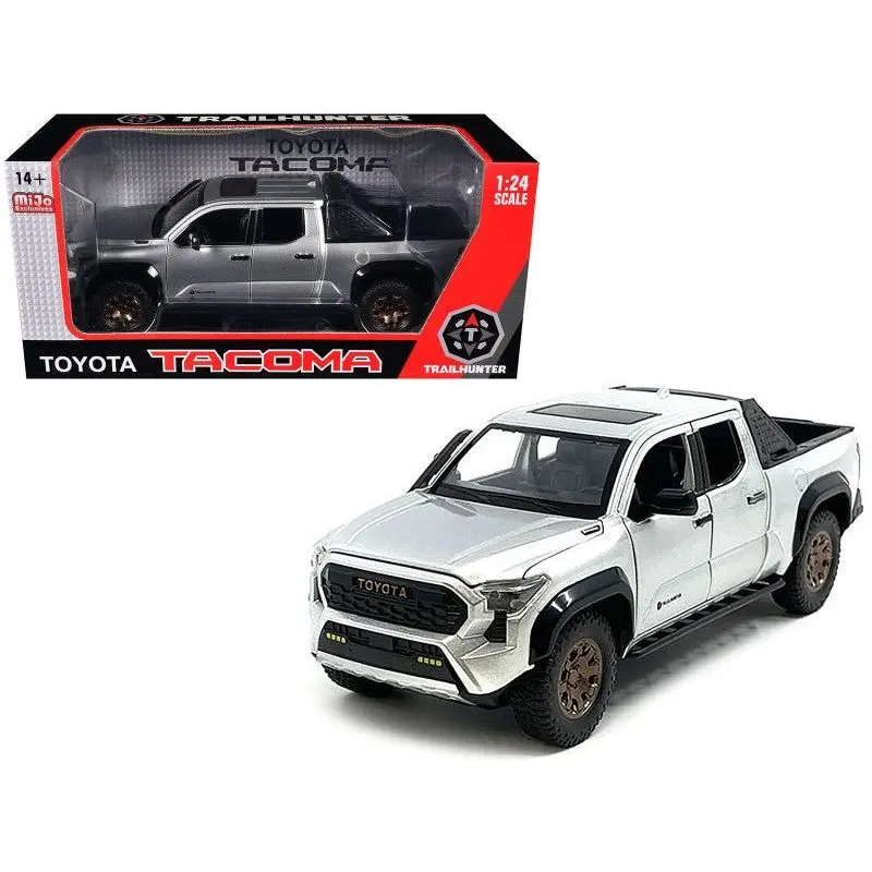 2024 Toyota Tacoma Trailhunter Edition Pickup Truck Silver Metallic 1/24 Diecast Model Car 1