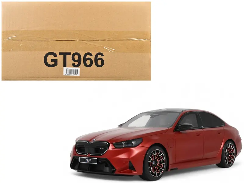 2025 Bmw M5 (G90) Pebble Beach Edition Fire Orange Metallic With Black Top 1/18 Model Car By Gt Spirit 1